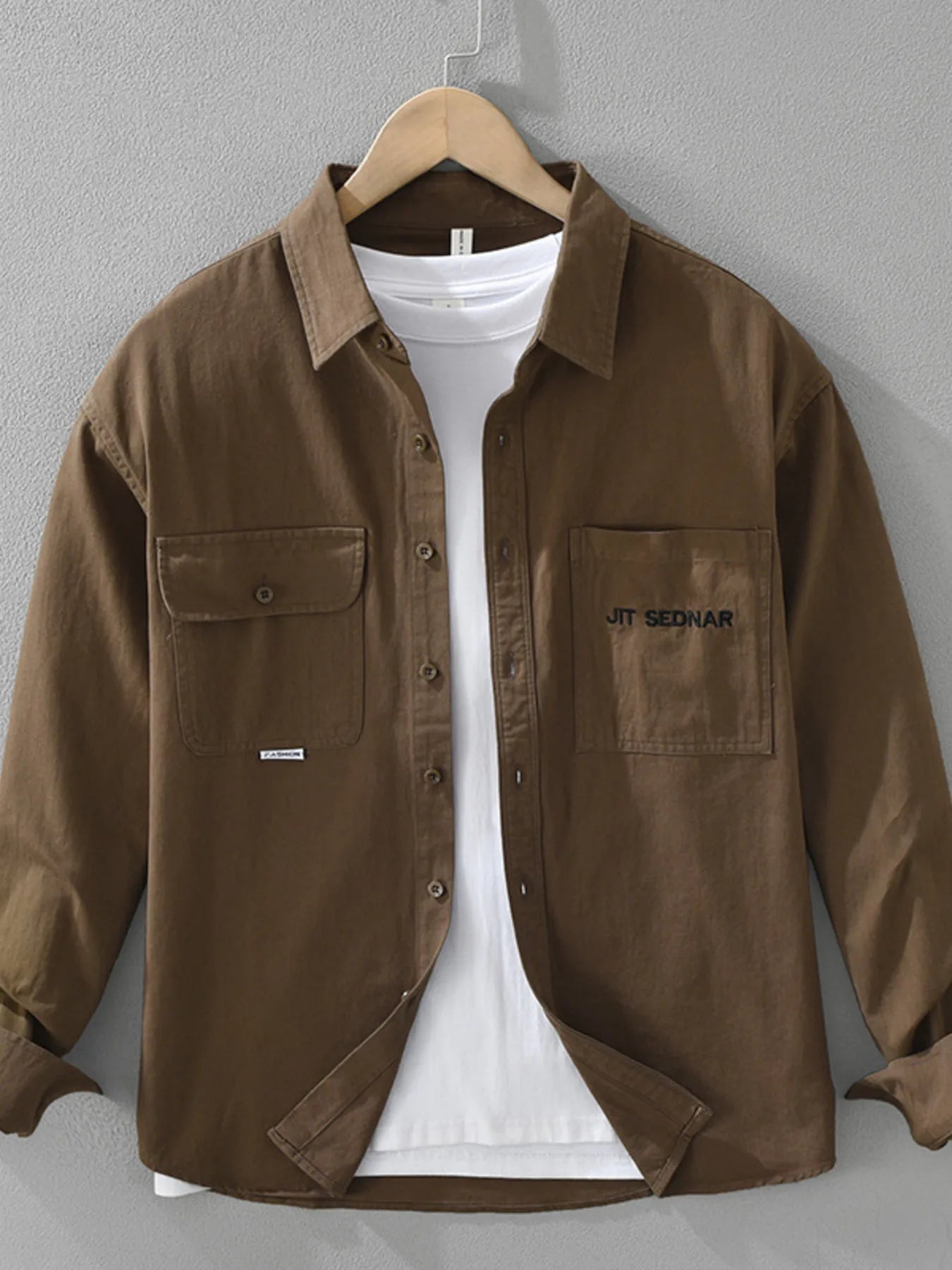 Men's Plus Size Button Up Long Sleeve Shirt