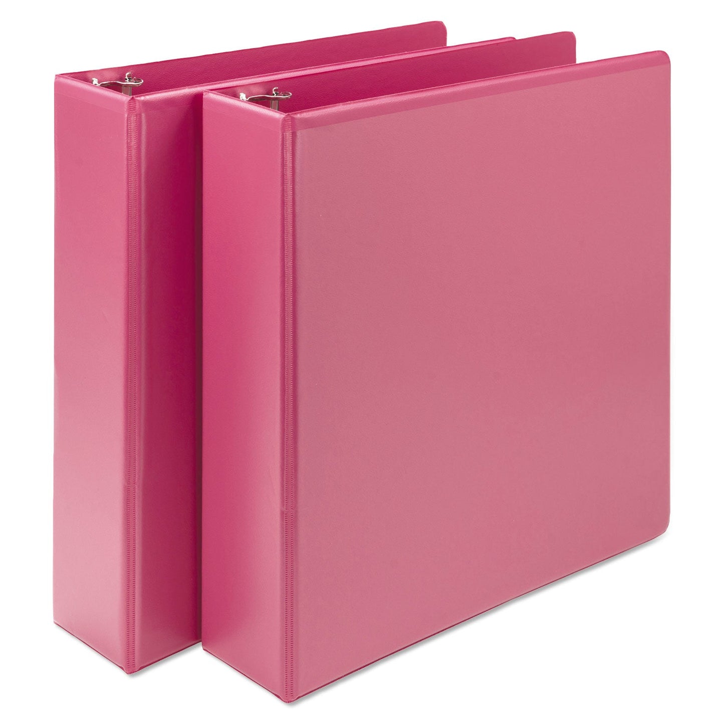 Samsill Earth’s Choice Biobased Durable Fashion View Binder, 3 Rings, 2" Capacity, 11 x 8.5, Berry, 2/Pack