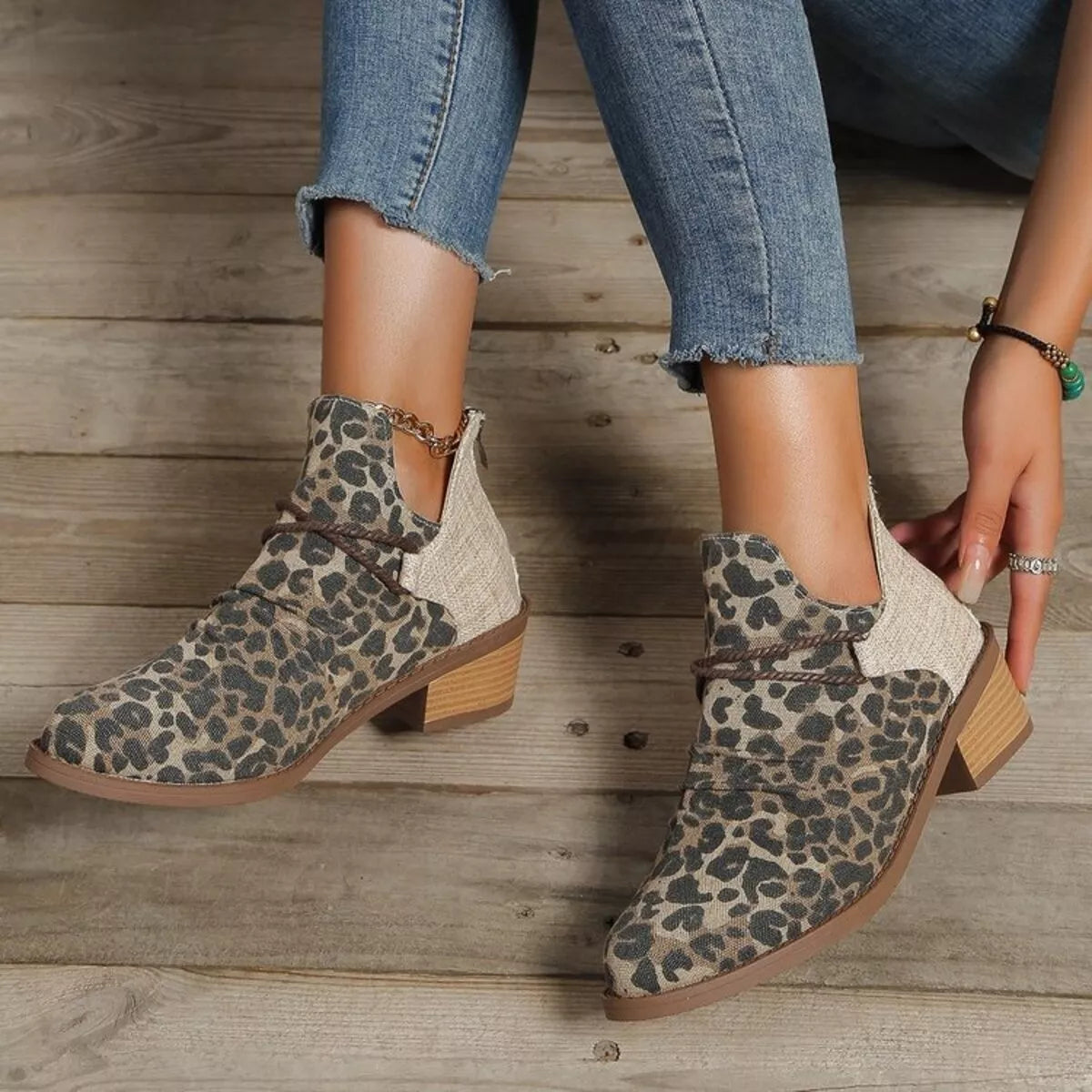 Block Heel Ankle Boots