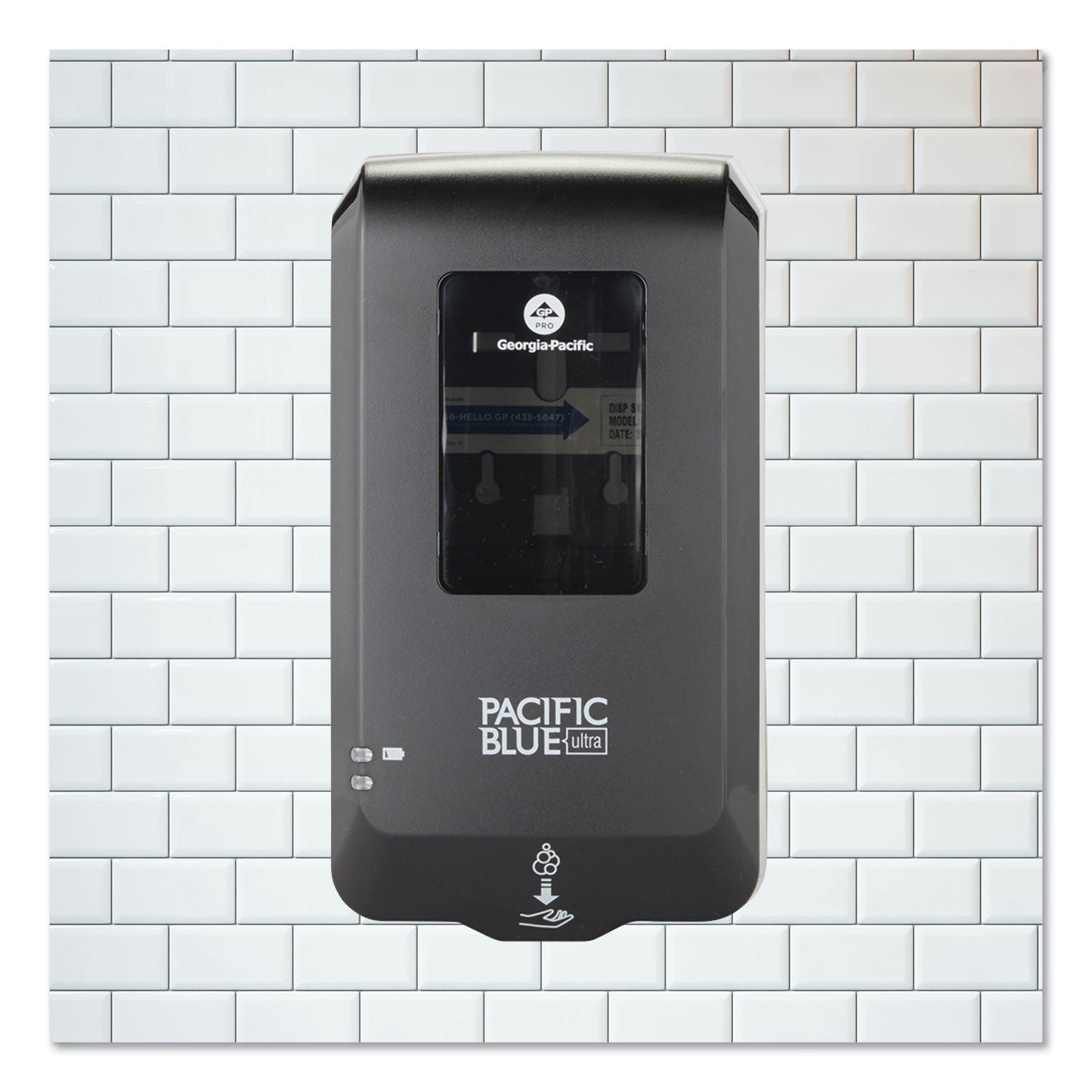 Georgia Pacific Pacific Blue Ultra Automated Touchless Soap/Sanitizer Dispenser, 1,000 mL, 6.54 x 11.72 x 4, Black
