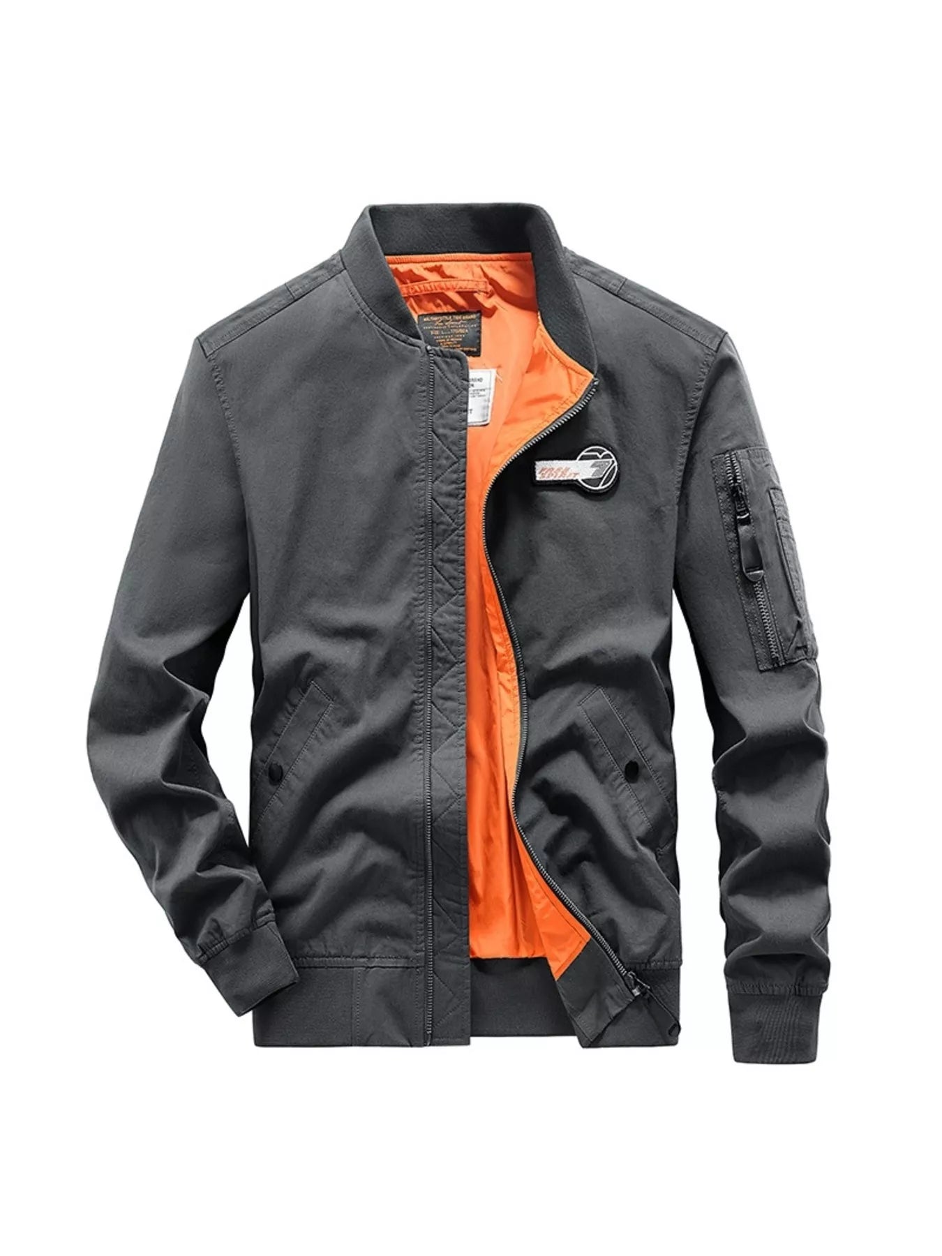Men's Plus Size Casual Lightweight Bomber Jacket