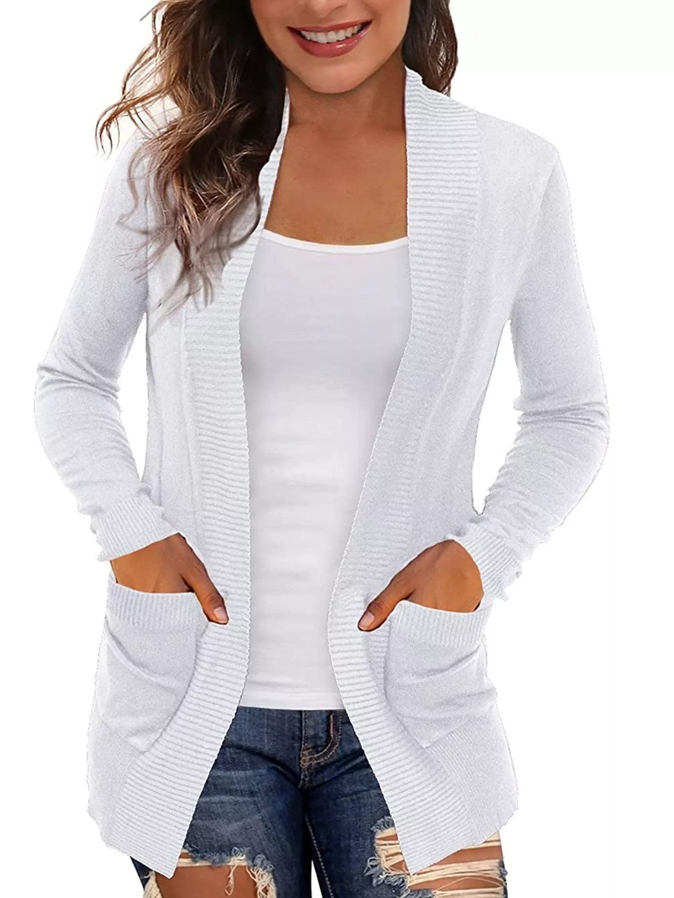 Open Front Knit Cardigan