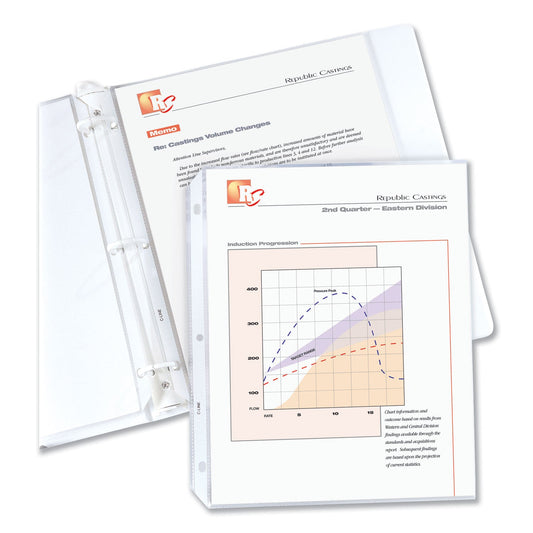 C-Line Standard Weight Polypropylene Sheet Protectors, Clear, 2", 11 x 8.5, 100/Box