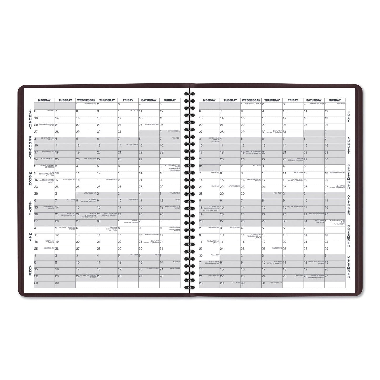 AT-A-GLANCE Monthly Planner, 11 x 9, Winestone Cover, 15-Month (Jan to Mar): 2023 to 2024