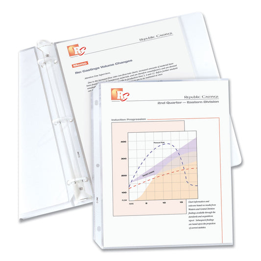 C-Line Standard Weight Polypropylene Sheet Protectors, Clear, 2", 11 x 8.5, 50/Box