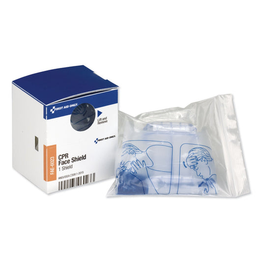 First Aid Only SmartCompliance CPR Face Shield and Breathing Barrier, Plastic, One Size Fits All