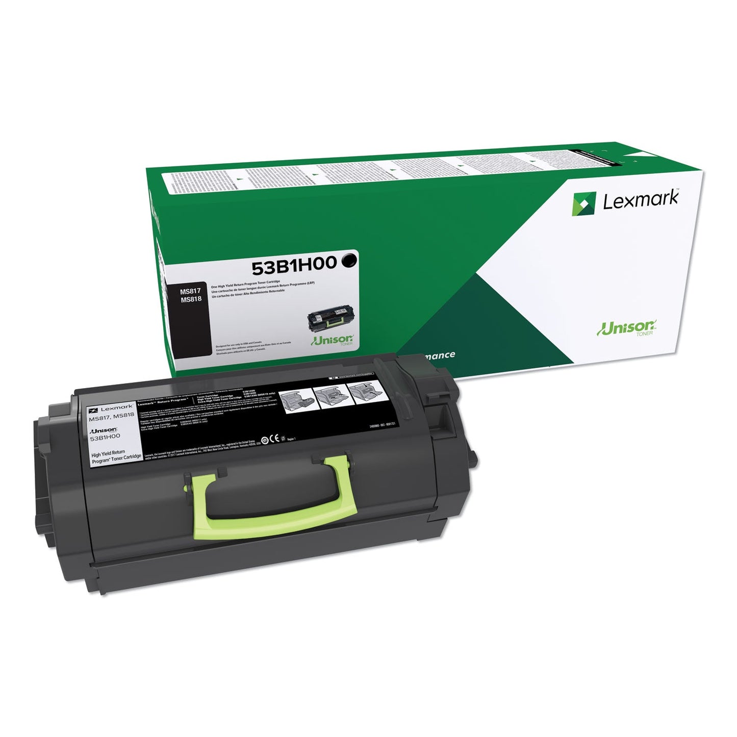 Lexmark 53B1000 Unison High-Yield Toner, 25,000 Page-Yield, Black