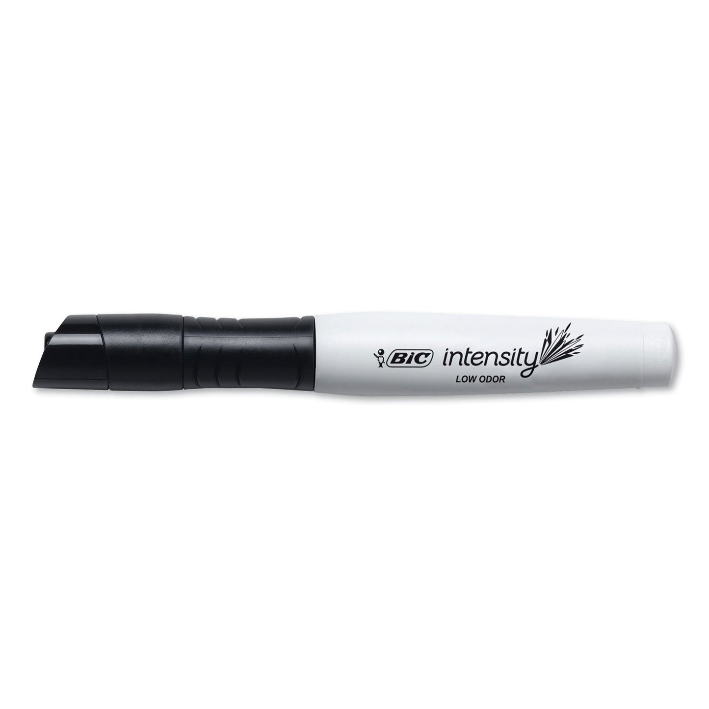 BIC Intensity Low Odor Chisel Tip Dry Erase Marker, Broad Chisel Tip, Black, Dozen