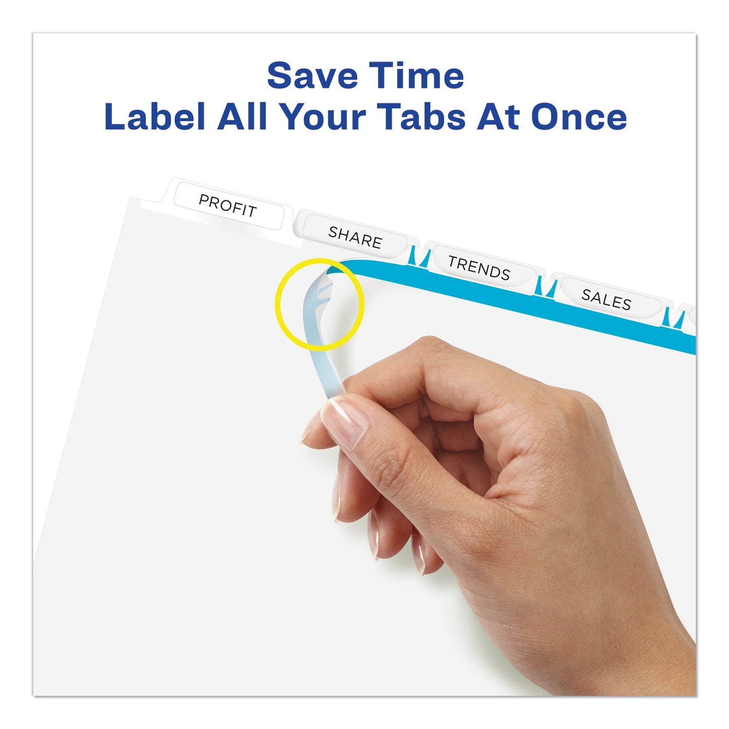 Avery Print and Apply Index Maker Clear Label Dividers, 5-Tab, White Tabs, 11 x 8.5, White, 5 Sets