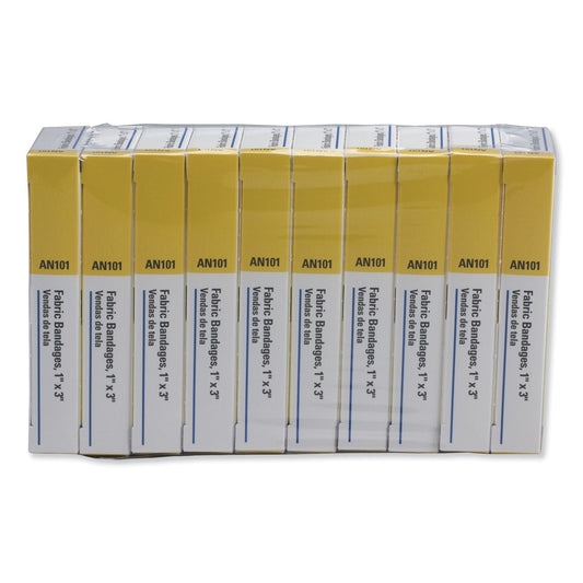 First Aid Only First-Aid Refill Fabric Adhesive Bandages, 1 x 3, 160/Pack