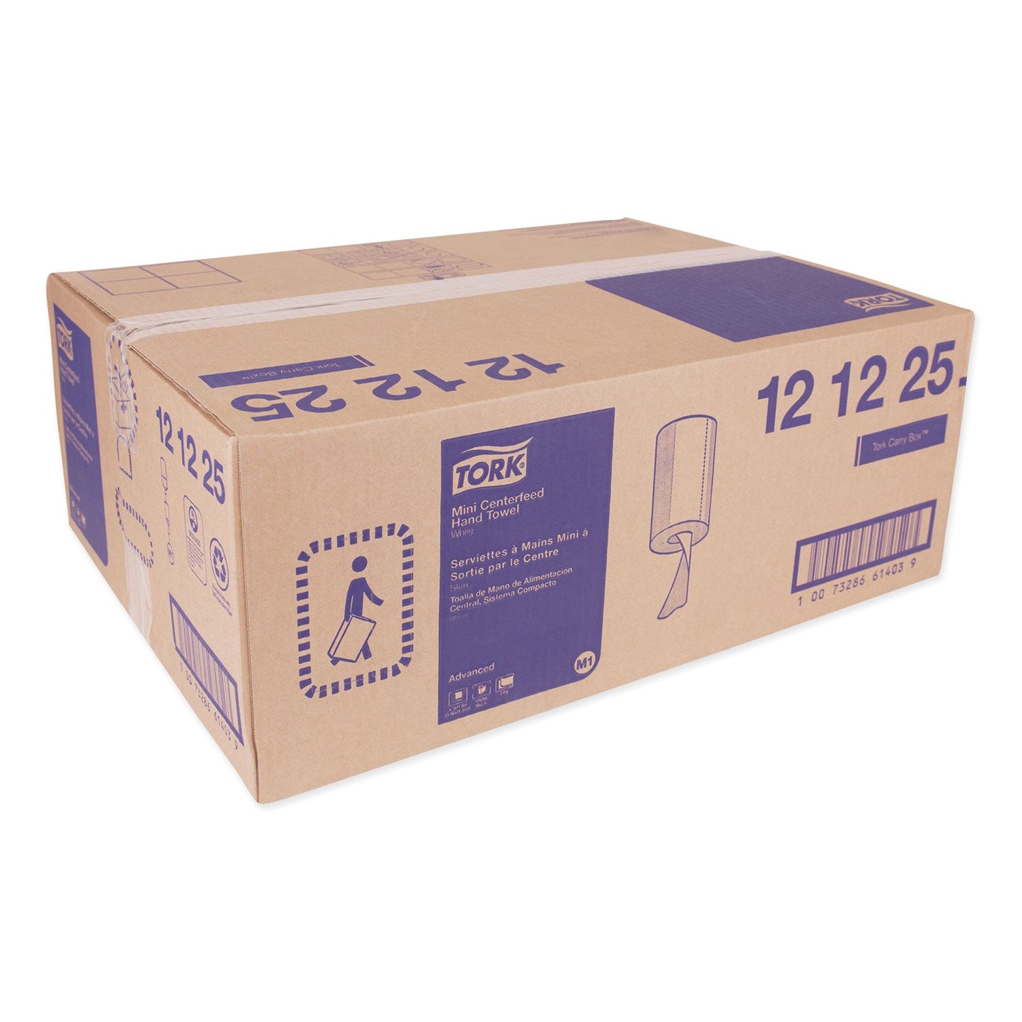 Tork Advanced Soft Mini Centerfeed Hand Towel, 2-Ply, 8.3 x 11.8, 266/Roll, 12 Rolls/Carton