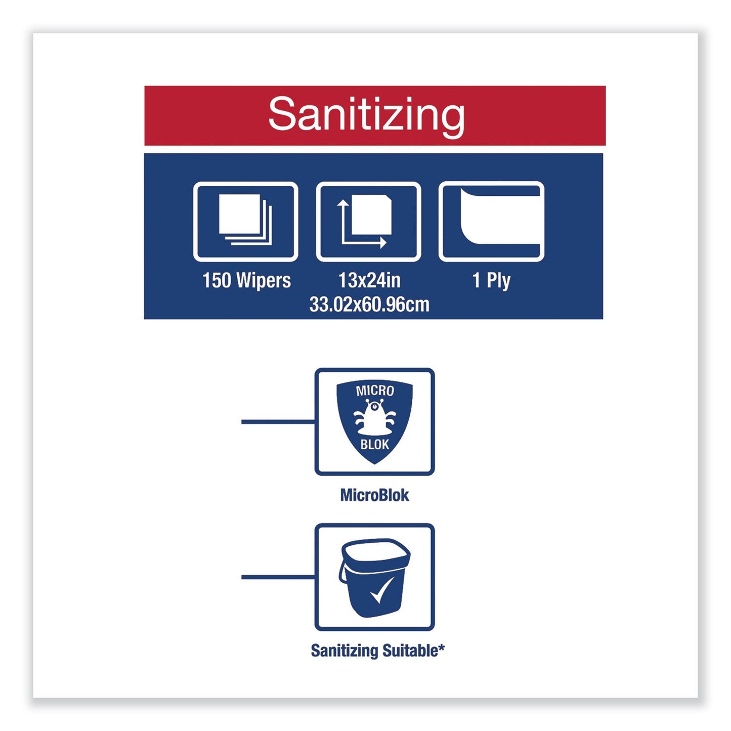 Tork Foodservice Cloth, 13 x 24, Red, 150/Carton