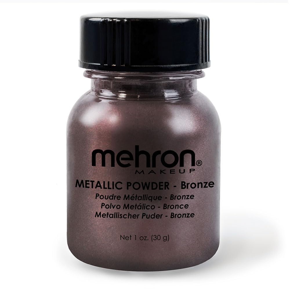 Makeup Metallic Powder | Metallic Chrome Powder Pigment for Face & Body Paint, Eyeshadow, and Eyeliner .5 Oz (14 G) (Silver)