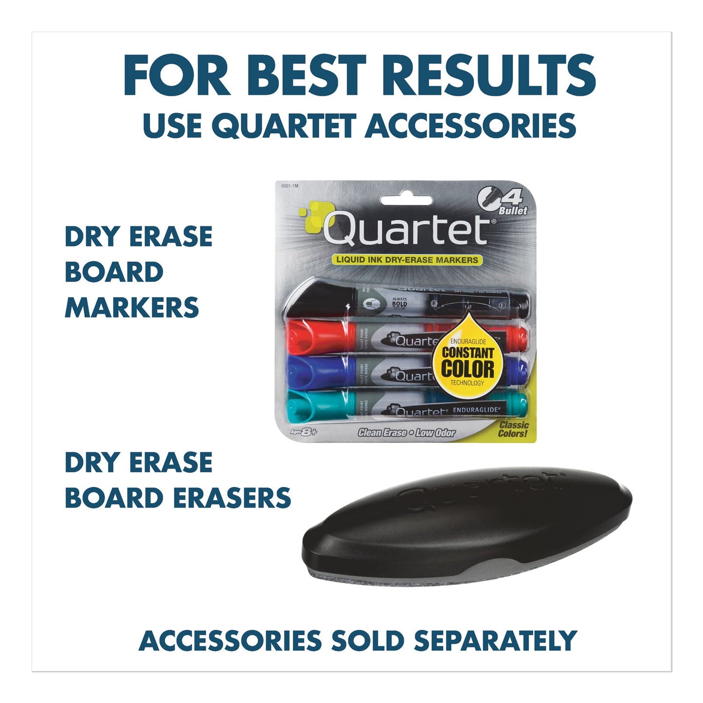 Quartet Classic Porcelain Magnetic Whiteboard, 48 x 36, Black Aluminum Frame