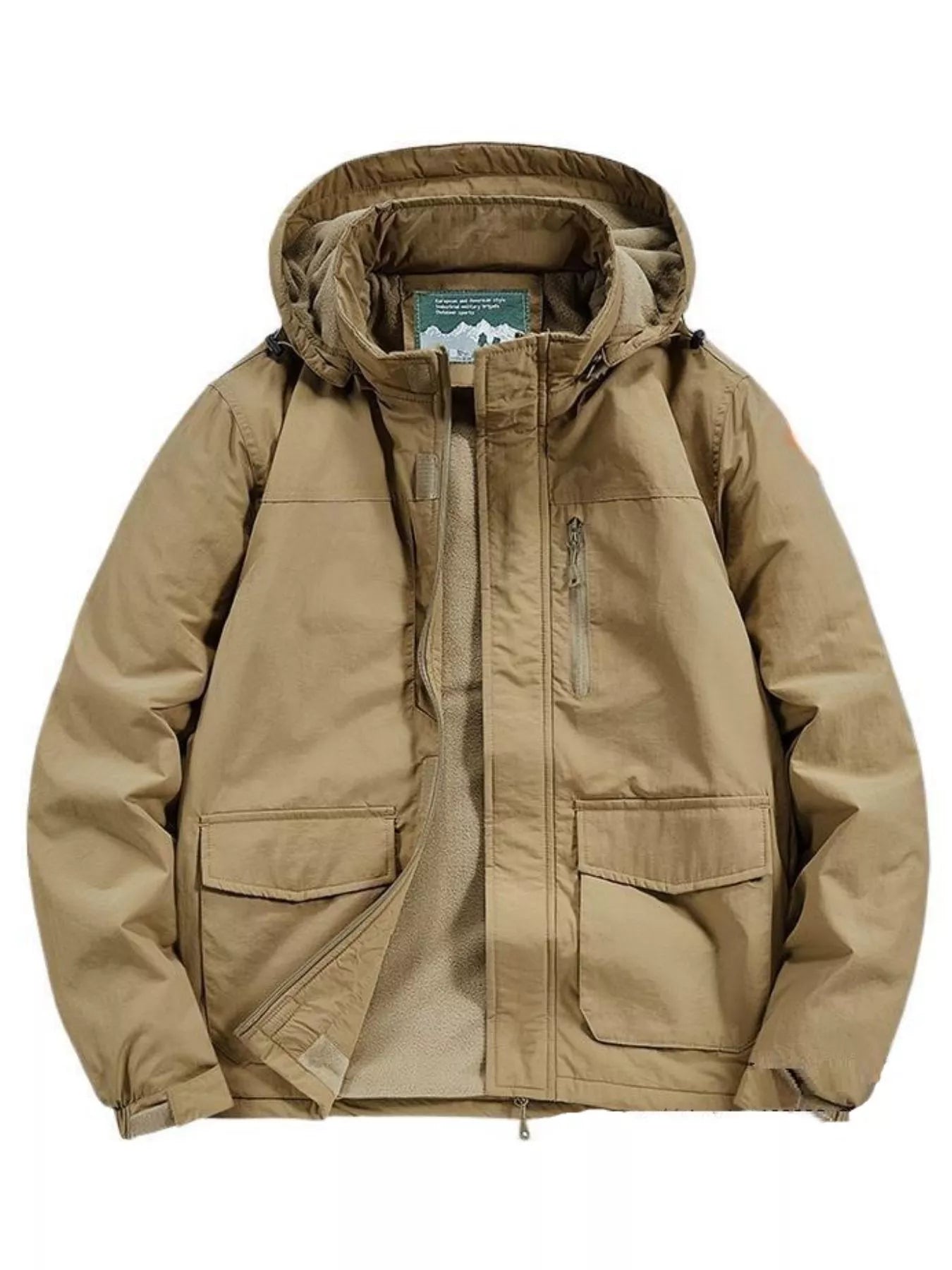 Men's Plus Size Hooded Waterproof Outdoor Jacket