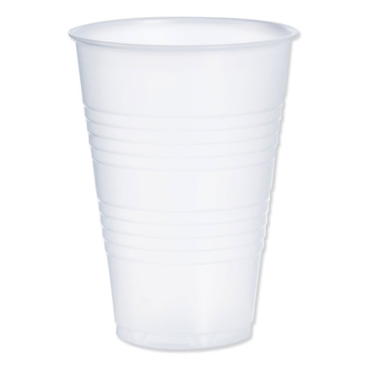 Dart High-Impact Polystyrene Cold Cups, 14 oz, Translucent, 50 Cups/Sleeve. 20 Sleeves/Carton