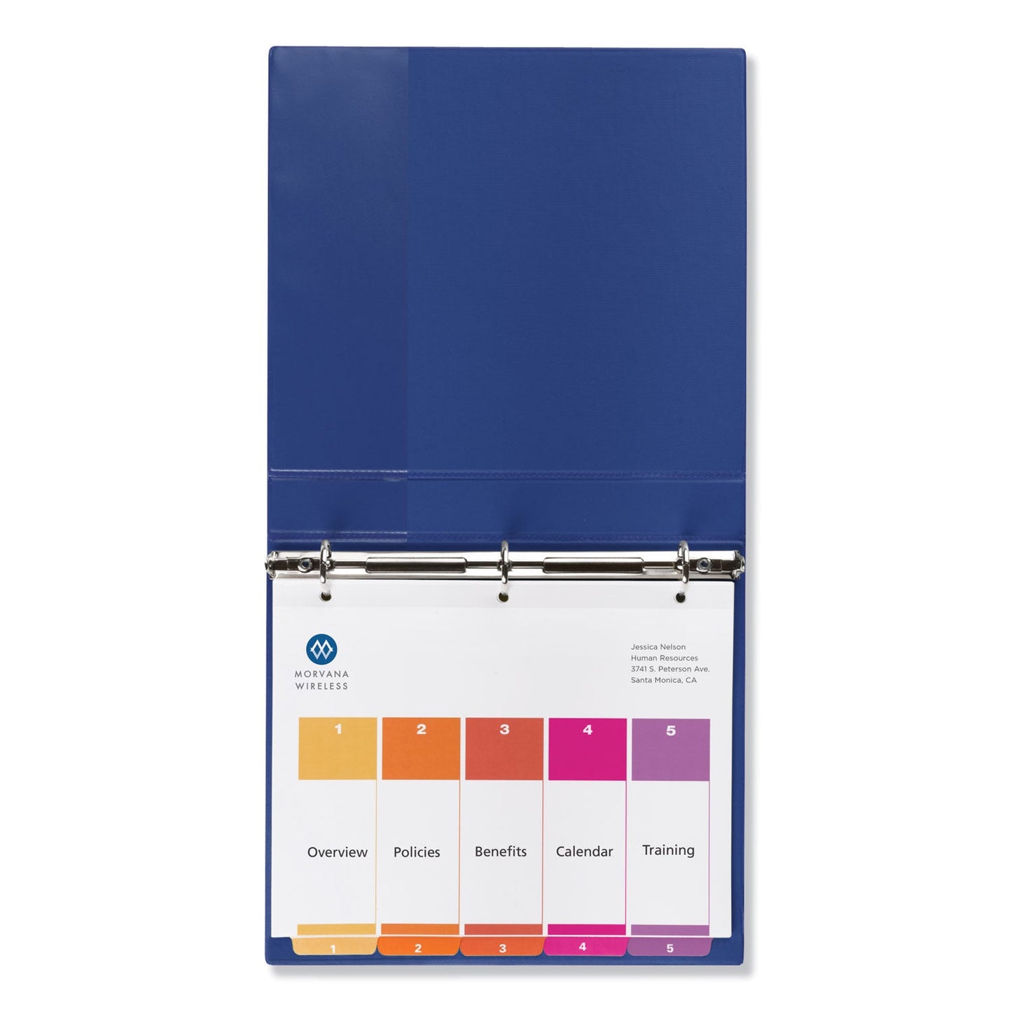 Avery Customizable TOC Ready Index Multicolor Tab Dividers, 5-Tab, 1 to 5, 11 x 8.5, White, Traditional Color Tabs, 1 Set
