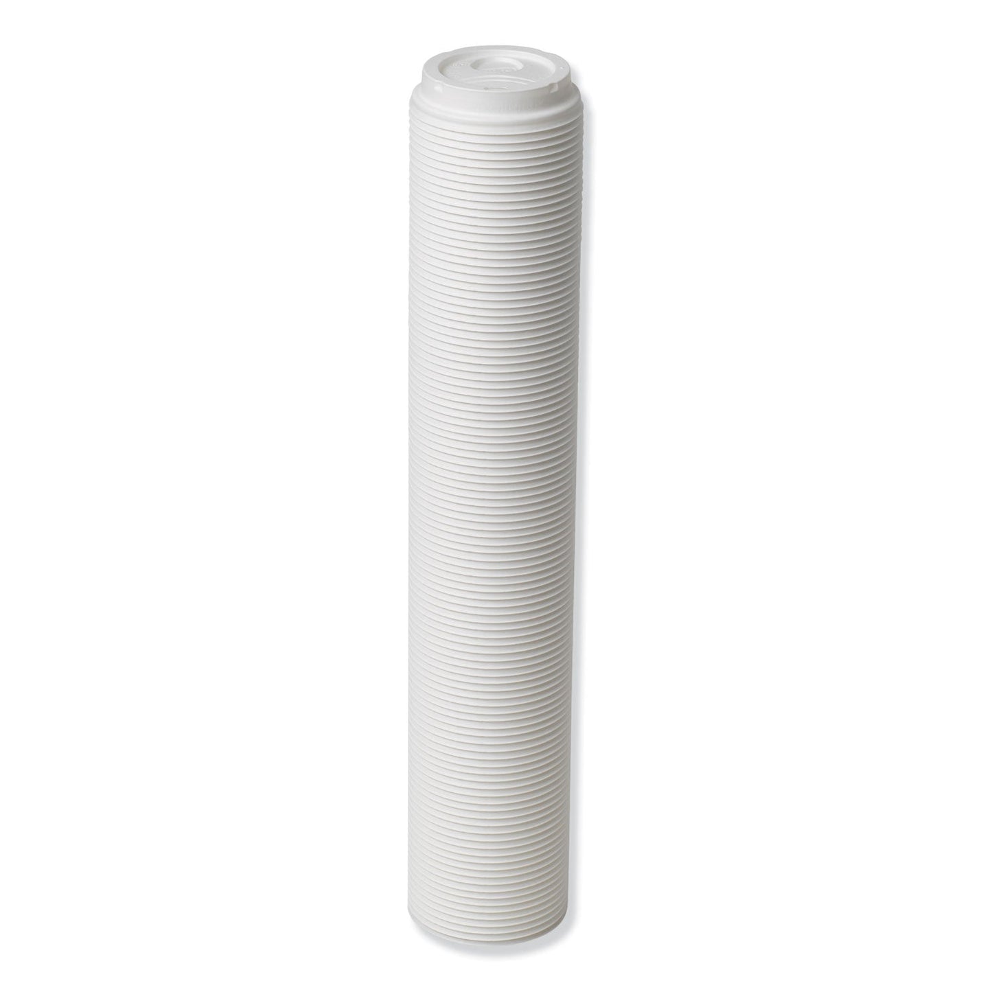 Dixie Dome Hot Drink Lids, Fits 8 oz Cups, White, 100/Sleeve, 10 Sleeves/Carton