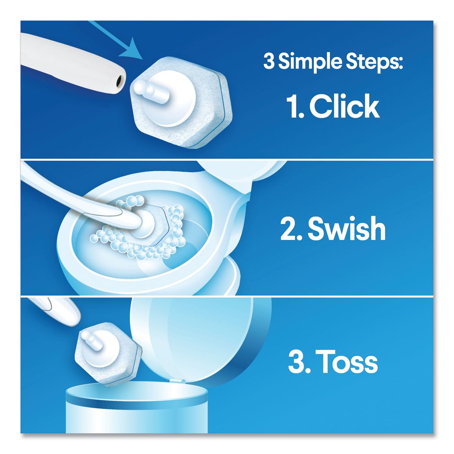 Clorox ToiletWand Disposable Toilet Cleaning System: Handle, Caddy and Refills, White