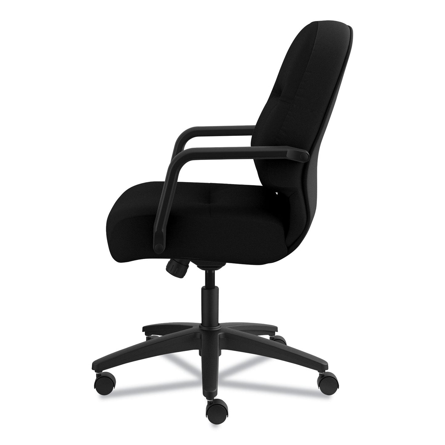 HON Pillow-Soft 2090 Series Managerial Mid-Back Swivel/Tilt Chair, Supports Up to 300 lb, 17" to 21" Seat Height, Black