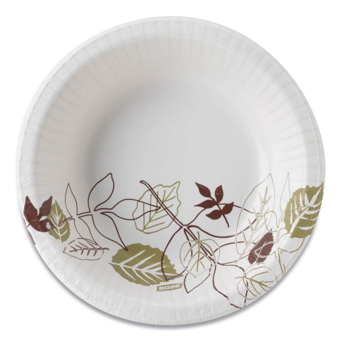 Dixie Pathways Heavyweight Paper Bowls, 12 oz, Green/Burgundy, 1,000/Carton