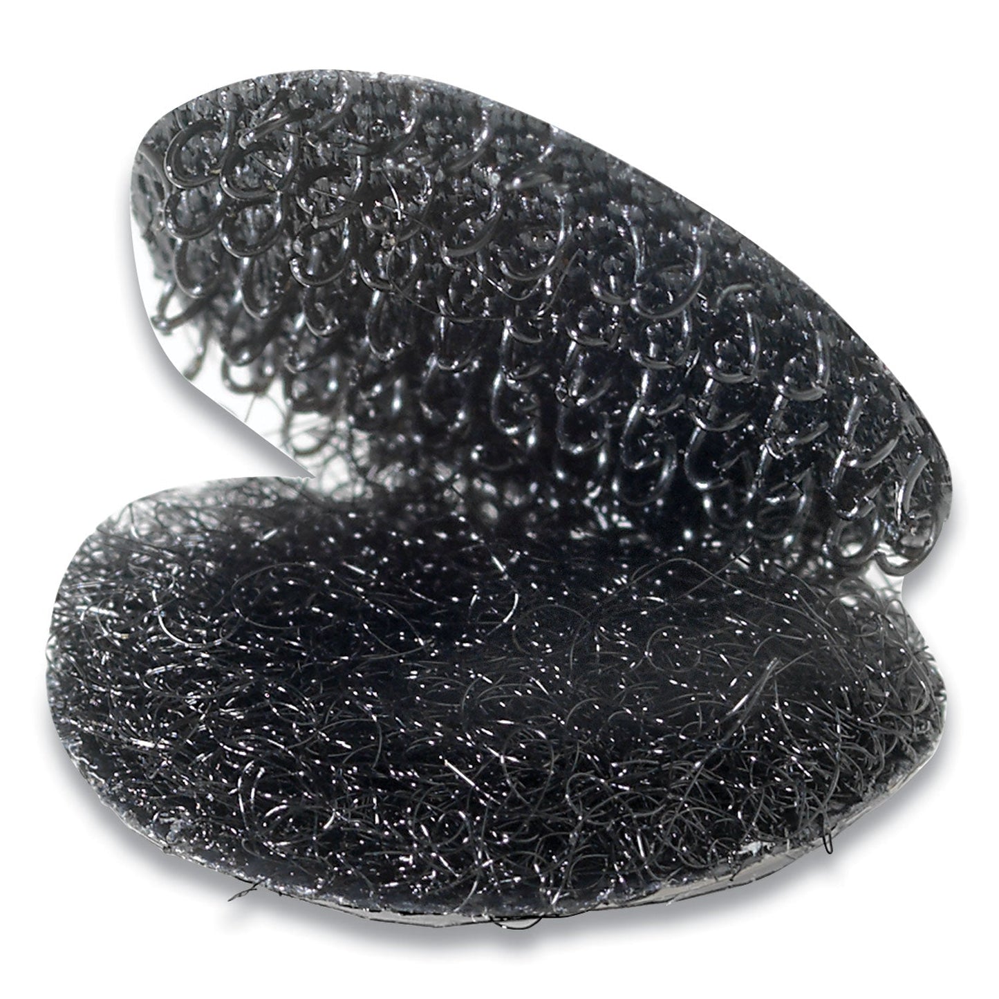 VELCRO Sticky-Back Fasteners, Removable Adhesive, 0.63" dia, Black, 15/Pack