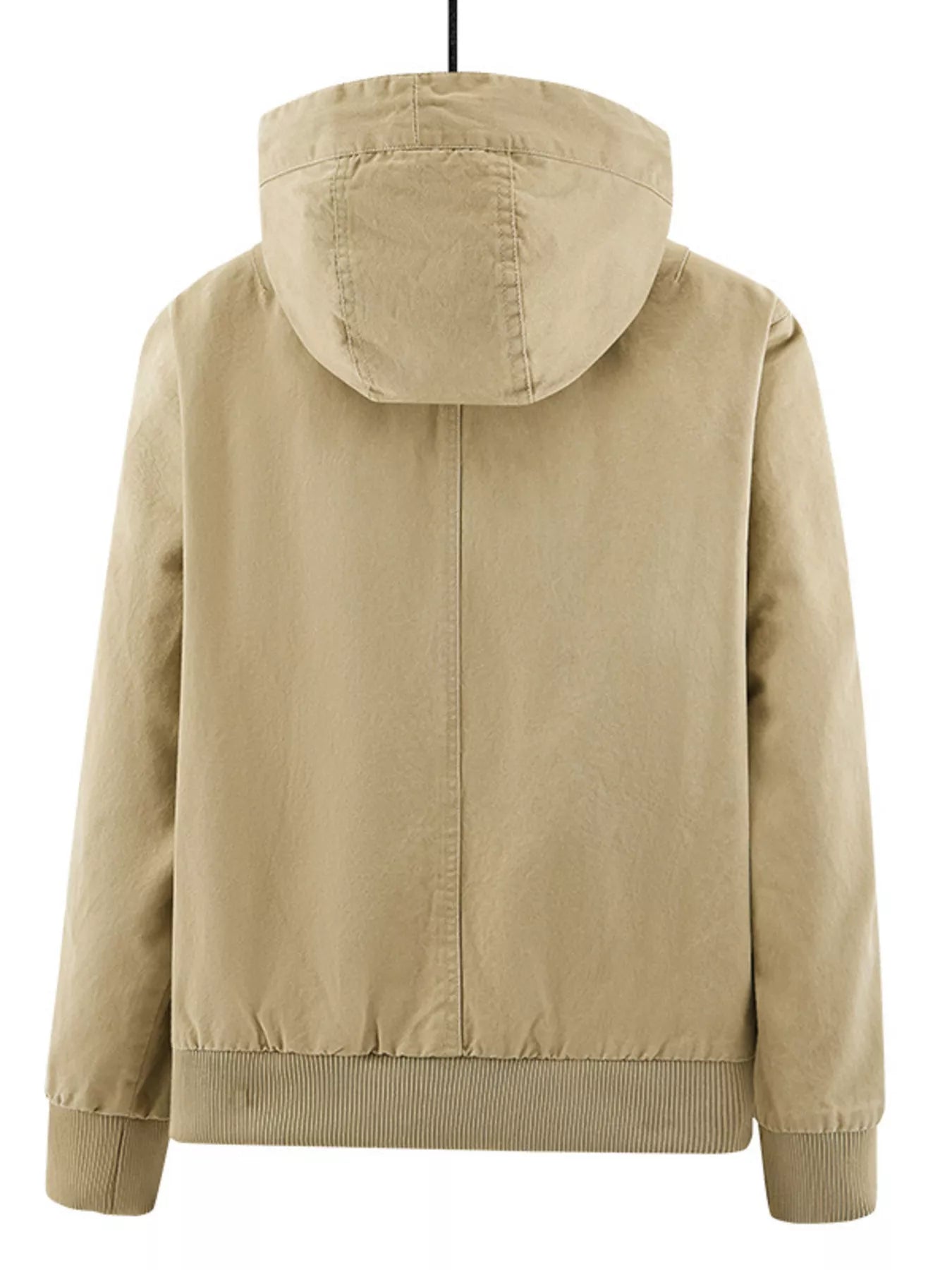 Men's Plus Size Zip Up Casual Hooded Jacket
