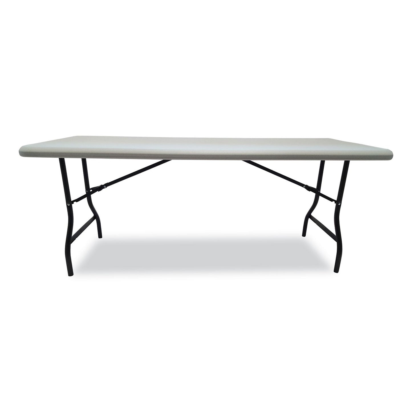 Iceberg IndestrucTable Industrial Folding Table, Rectangular Top, 2,000 lb Capacity, 72w x 30d x 29h, Platinum