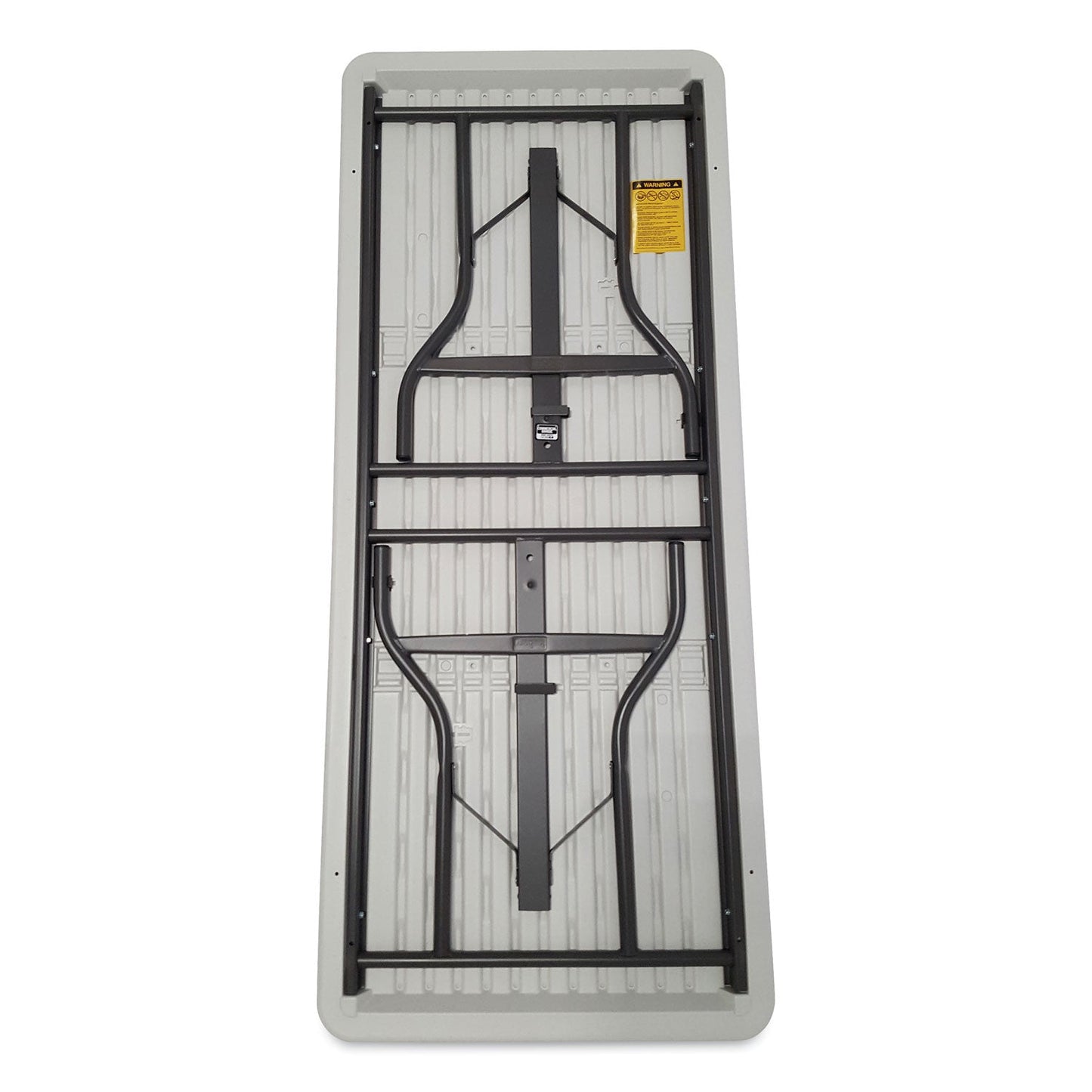 Iceberg IndestrucTable Industrial Folding Table, Rectangular Top, 2,000 lb Capacity, 72w x 30d x 29h, Platinum