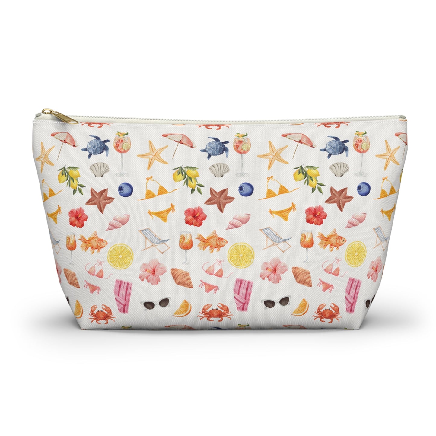 Customizable Beach-Themed Accessory/Makeup Pouch