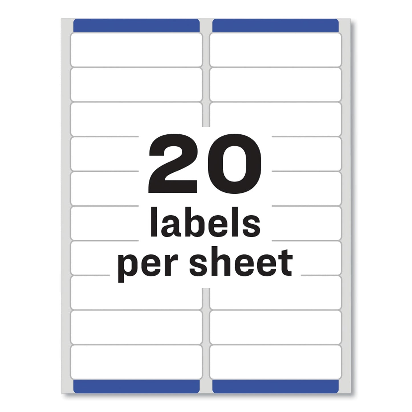Avery Easy Peel White Address Labels w/ Sure Feed Technology, Laser Printers, 1 x 4, White, 20/Sheet, 250 Sheets/Box