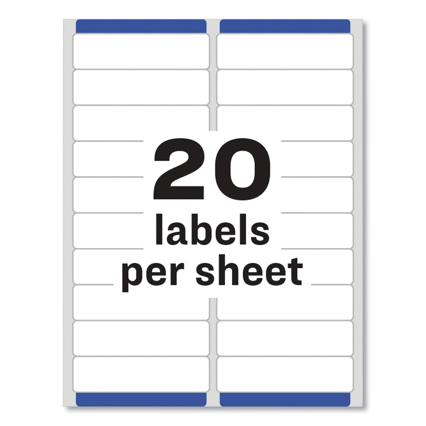 Avery Easy Peel White Address Labels w/ Sure Feed Technology, Laser Printers, 1 x 4, White, 20/Sheet, 25 Sheets/Pack