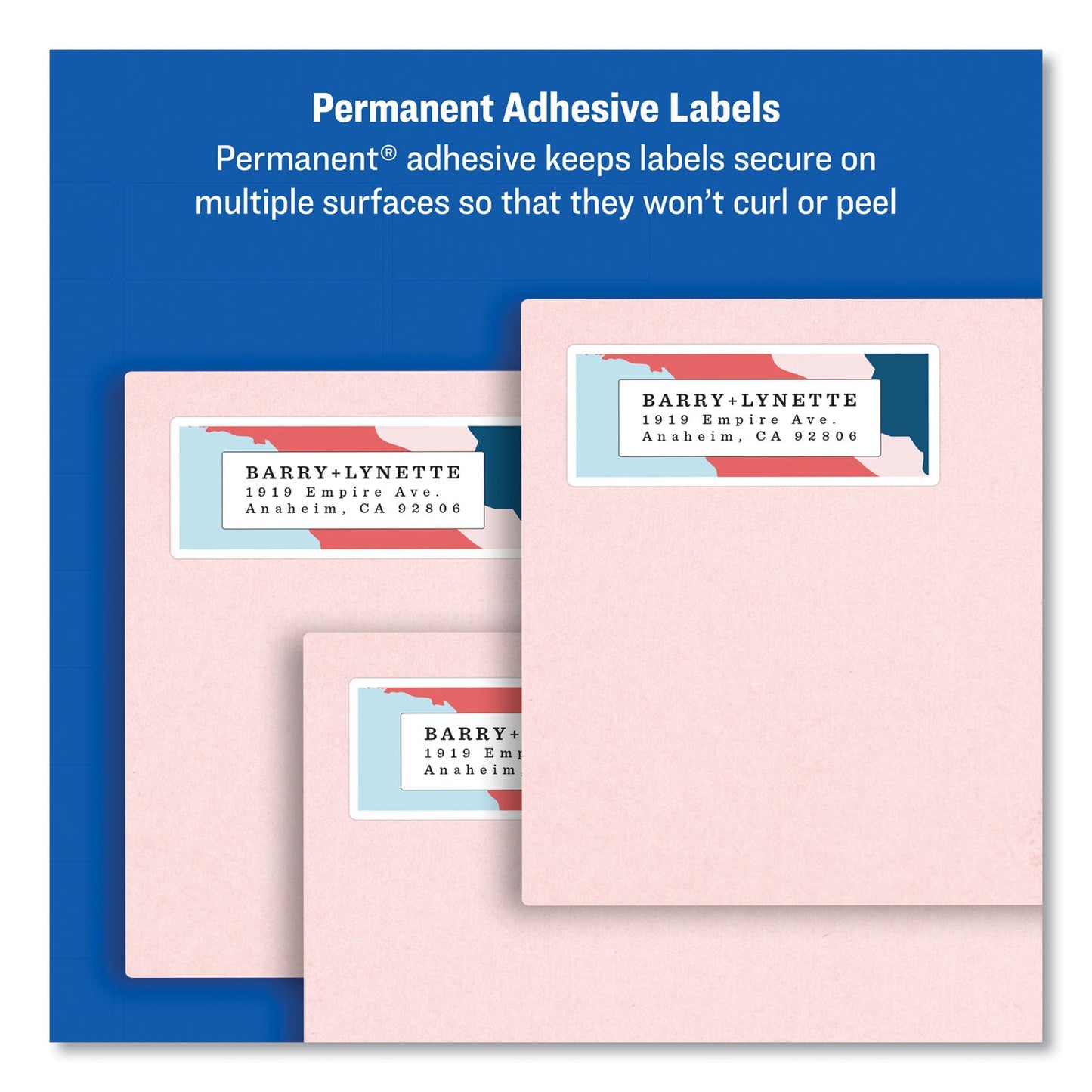Avery Easy Peel White Address Labels w/ Sure Feed Technology, Inkjet Printers, 0.5 x 1.75, White, 80/Sheet, 25 Sheets/Pack