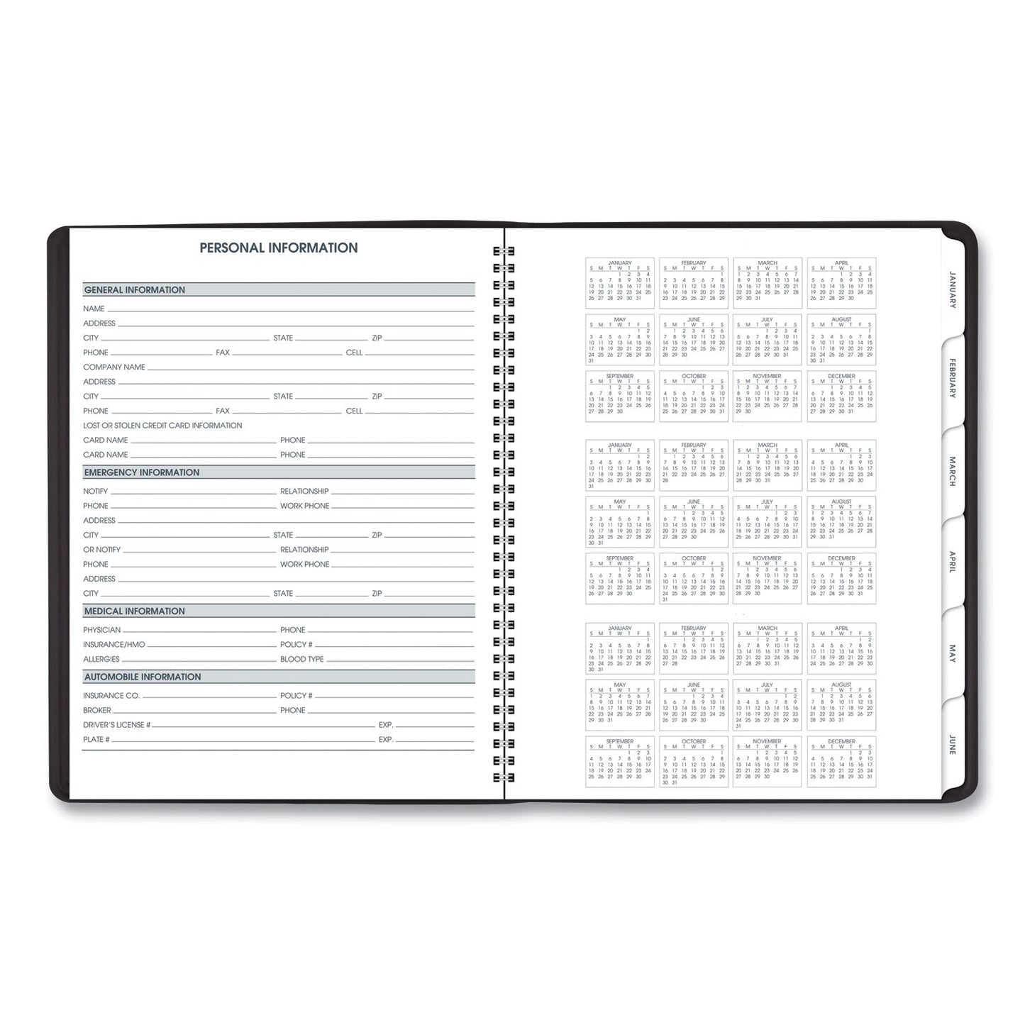 AT-A-GLANCE Triple View Weekly Vertical-Column Format Appointment Book, 11 x 8.25, Black Cover, 12-Month (Jan to Dec): 2023