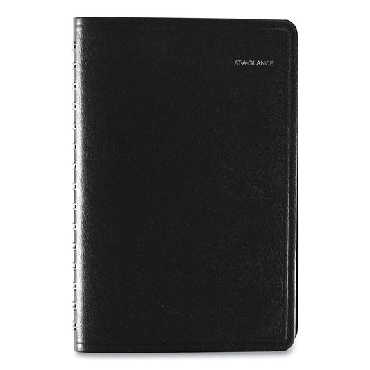 AT-A-GLANCE DayMinder Daily Appointment Book, 8.5 x 5.5, Black Cover, 12-Month (Jan to Dec): 2023