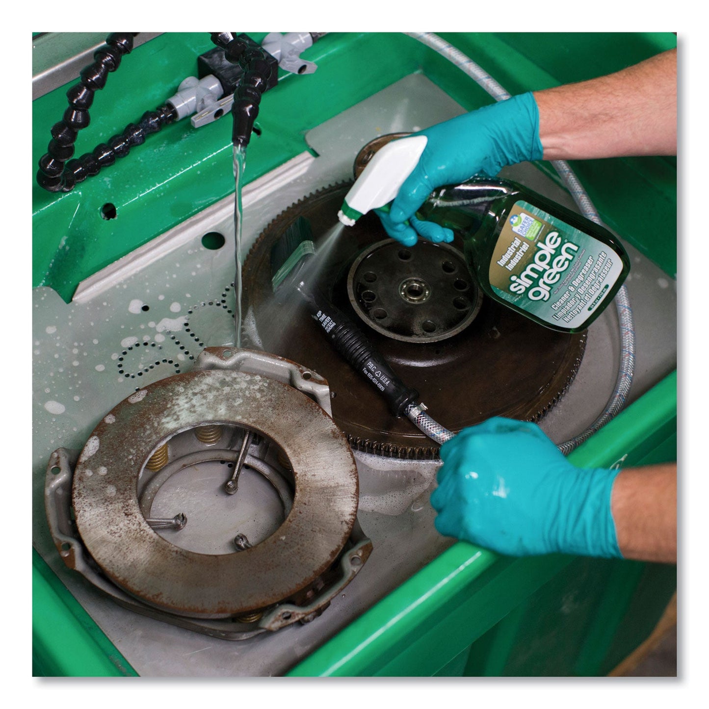 Simple Green Industrial Cleaner and Degreaser, Concentrated, 24 oz Spray Bottle