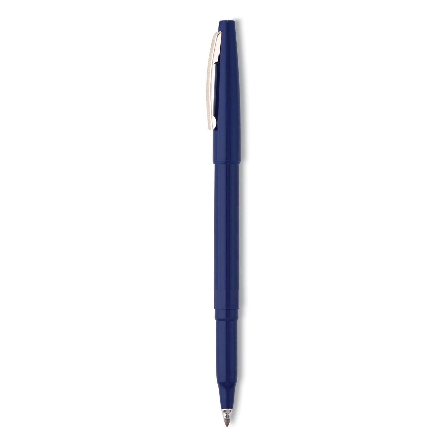 Pentel Rolling Writer Roller Ball Pen, Stick, Medium 0.8 mm, Blue Ink, Blue Barrel, Dozen