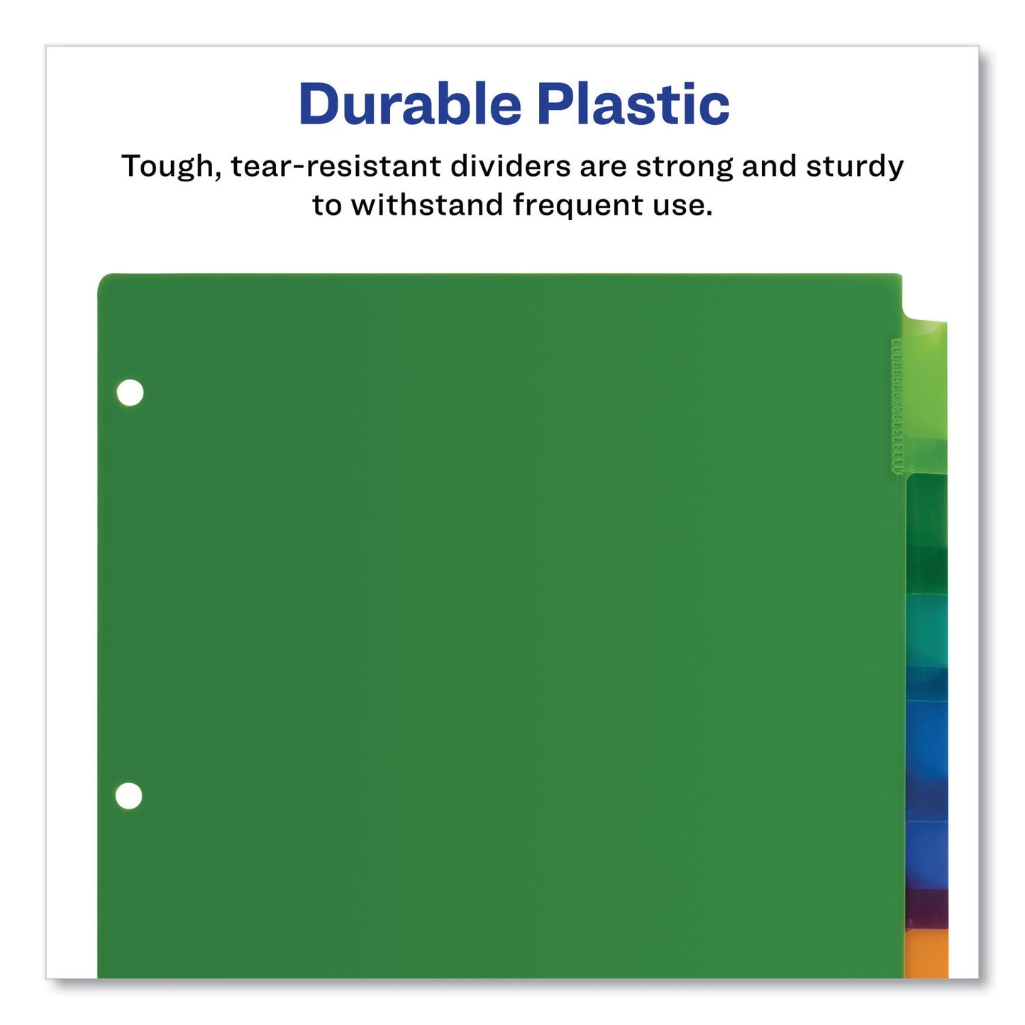 Avery Insertable Big Tab Plastic Dividers, 8-Tab, 11 x 8.5, Assorted, 1 Set