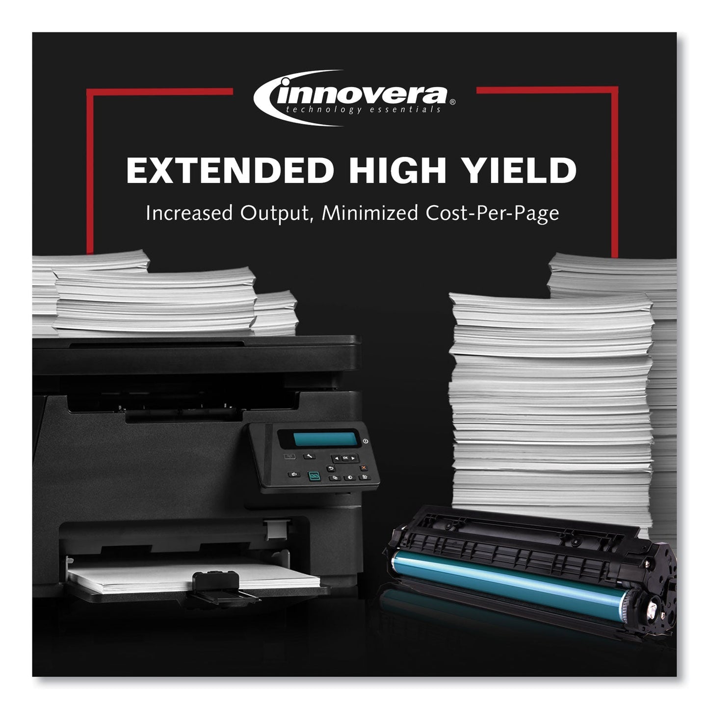 Innovera Remanufactured Black Extended-Yield Toner, Replacement for 90A (CE390AJ), 18,000 Page-Yield