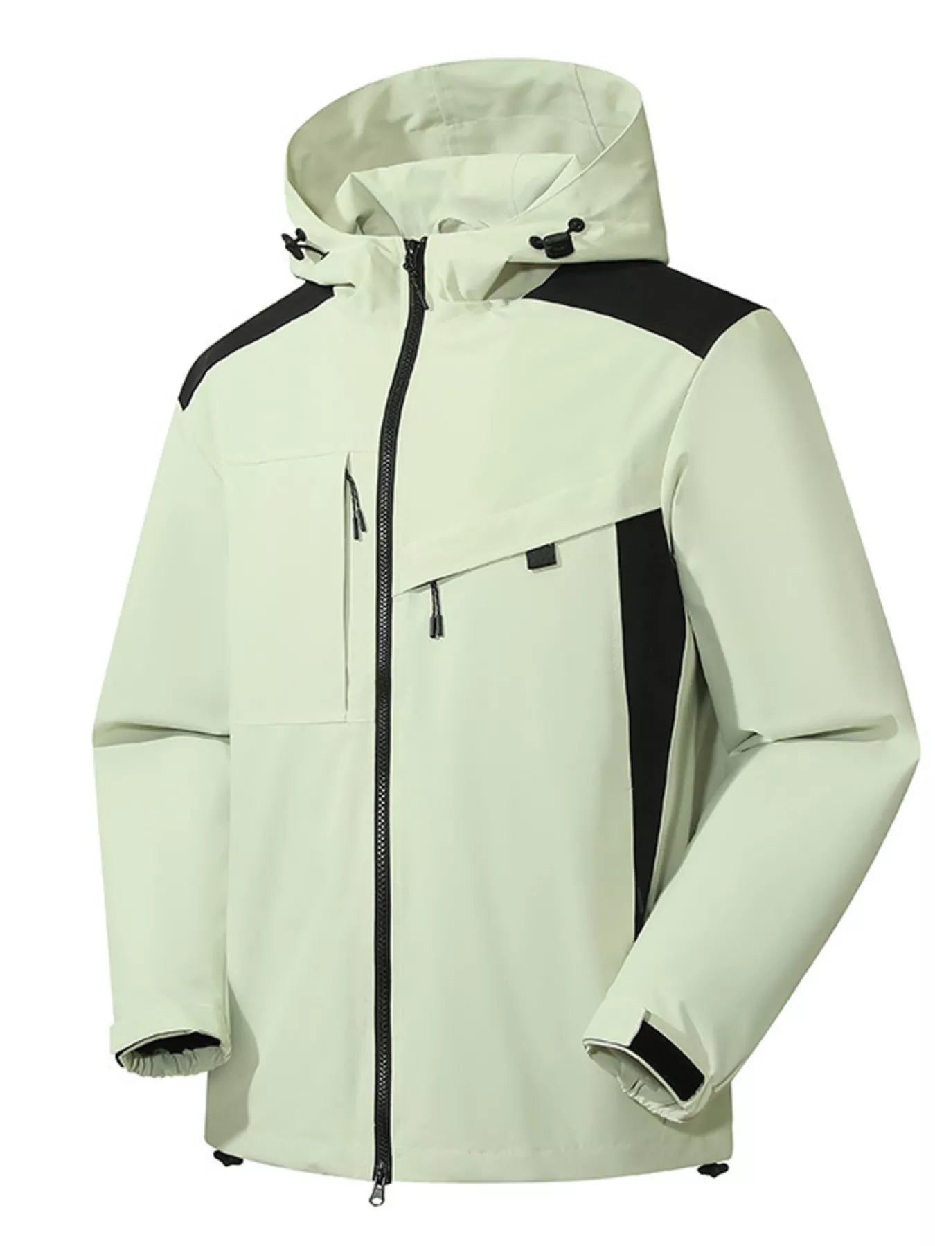 Men's Full Size Waterproof Hooded Zip Up Jacket Plus Size