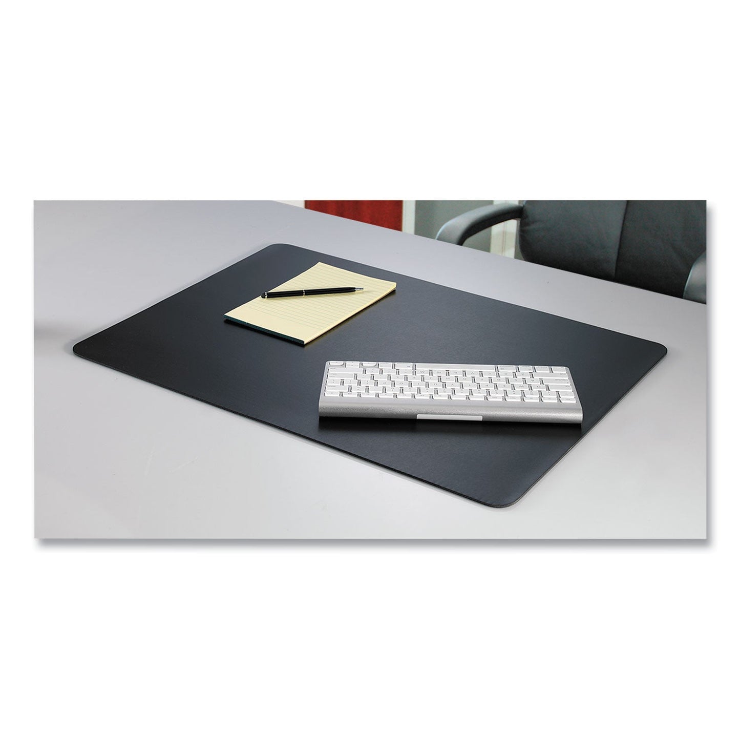 Artistic Rhinolin II Desk Pad with Antimicrobial Protection, 36 x 24, Black