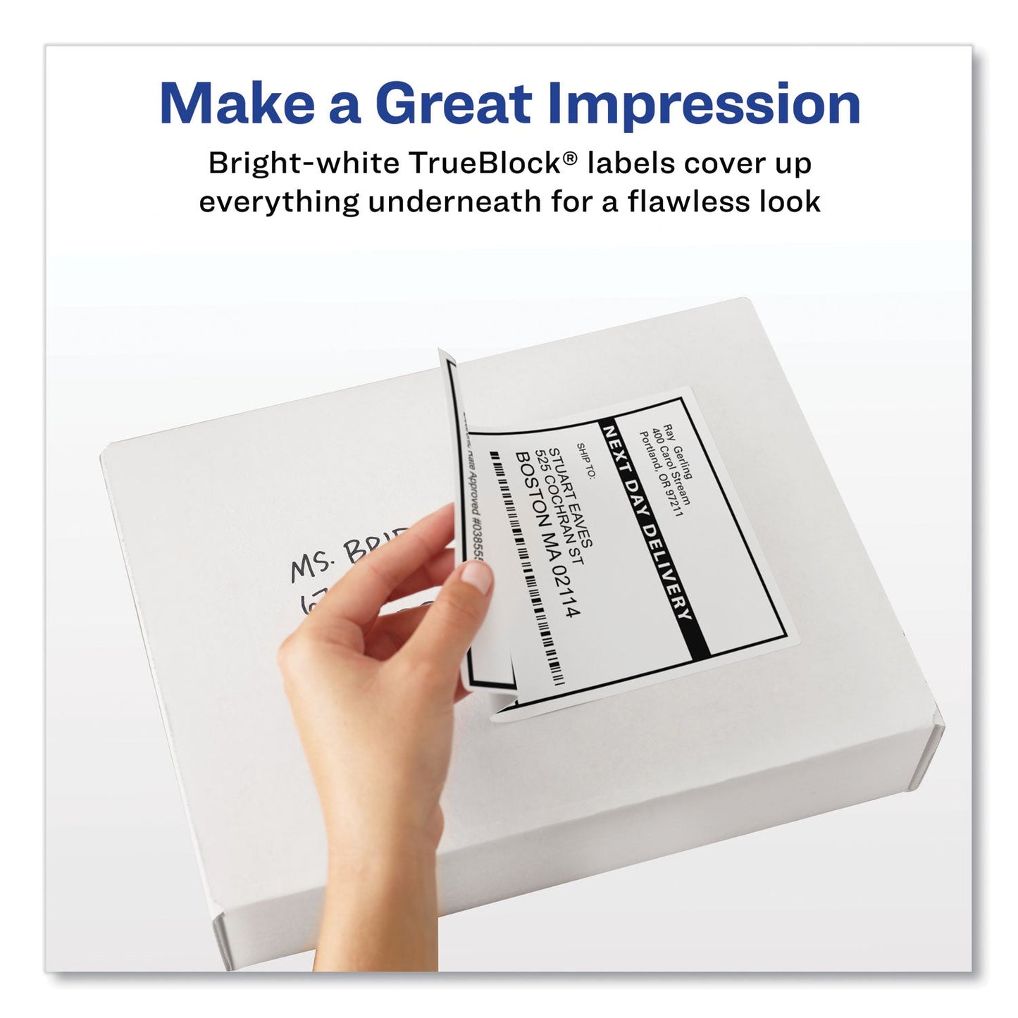 Avery Shipping Labels w/ TrueBlock Technology, Inkjet Printers, 3.33 x 4, White, 6/Sheet, 25 Sheets/Pack