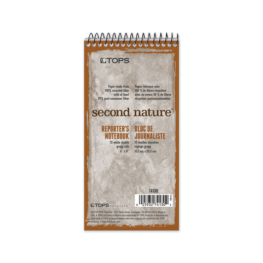 TOPS Second Nature Recycled Notepads, Gregg Rule, Randomly Assorted Cover Colors, 70 White 4 x 8 Sheets