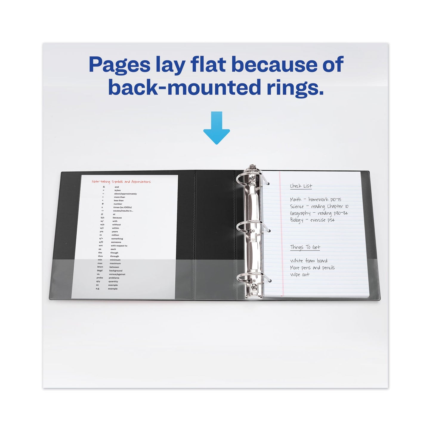 Avery Heavy-Duty View Binder with DuraHinge and Locking One Touch EZD Rings, 3 Rings, 4" Capacity, 11 x 8.5, Black
