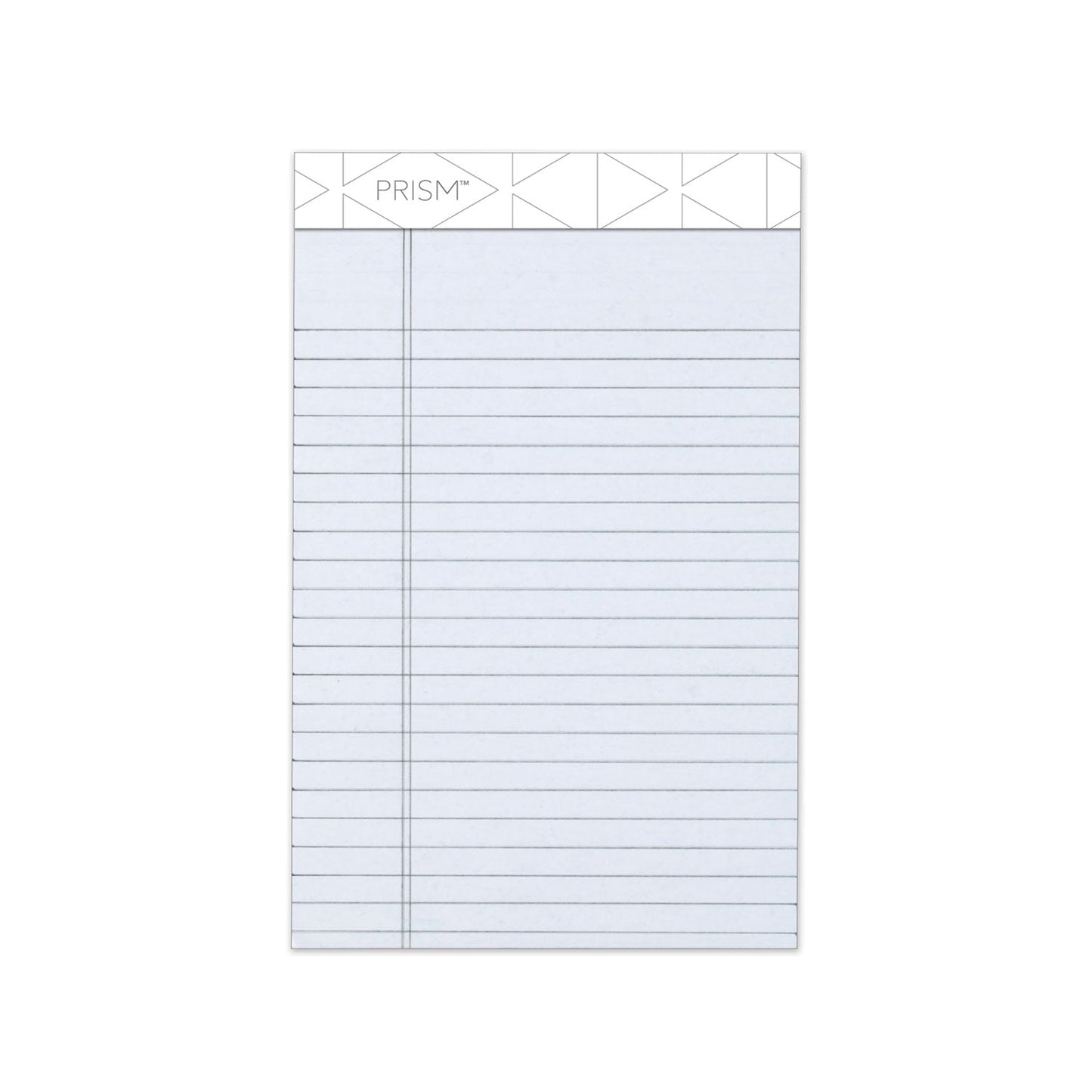 TOPS Prism + Colored Writing Pads, Narrow Rule, 50 Pastel Gray 5 x 8 Sheets, 12/Pack