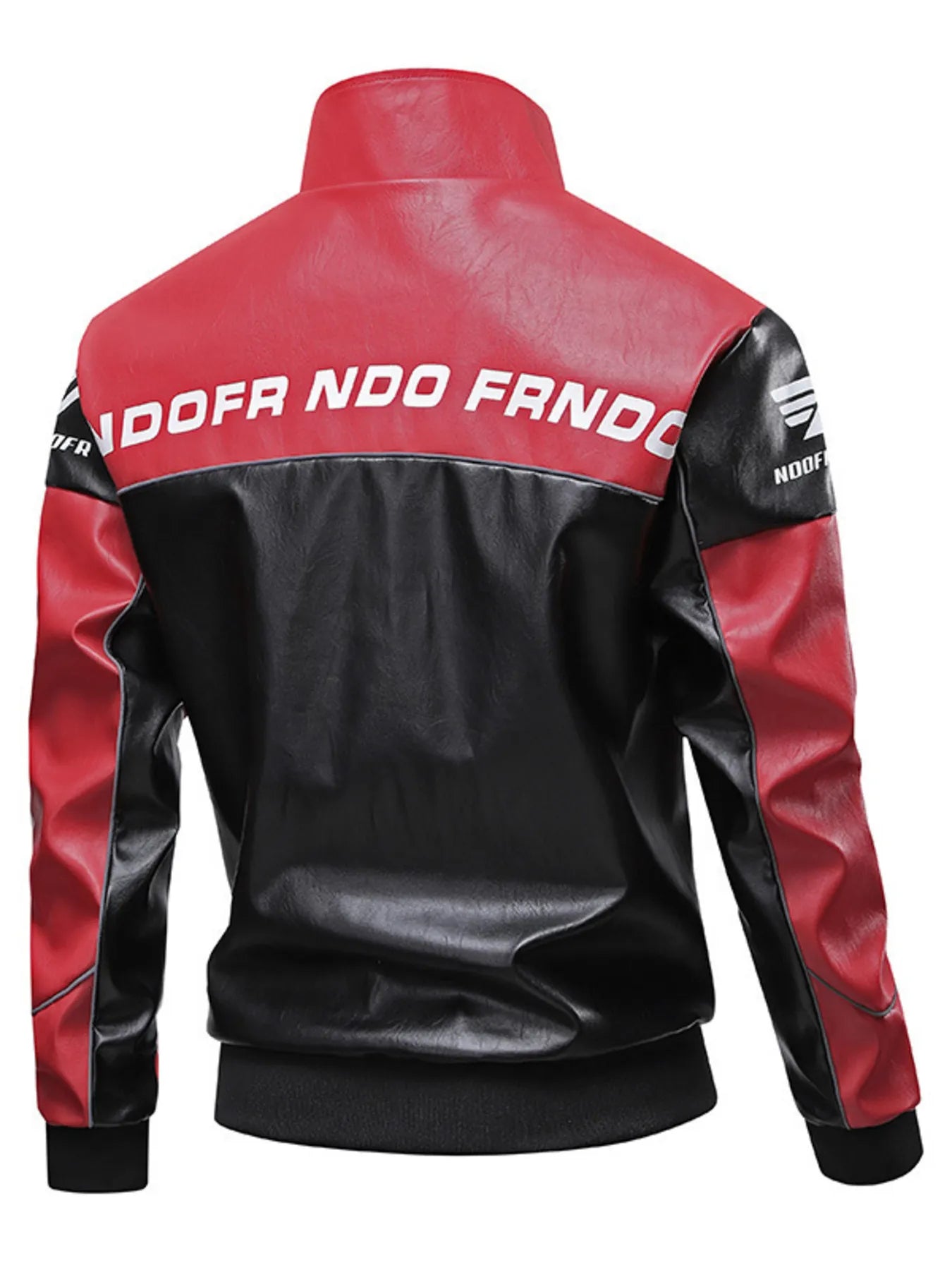 Men's Plus Size Zip Up Leather Jacket