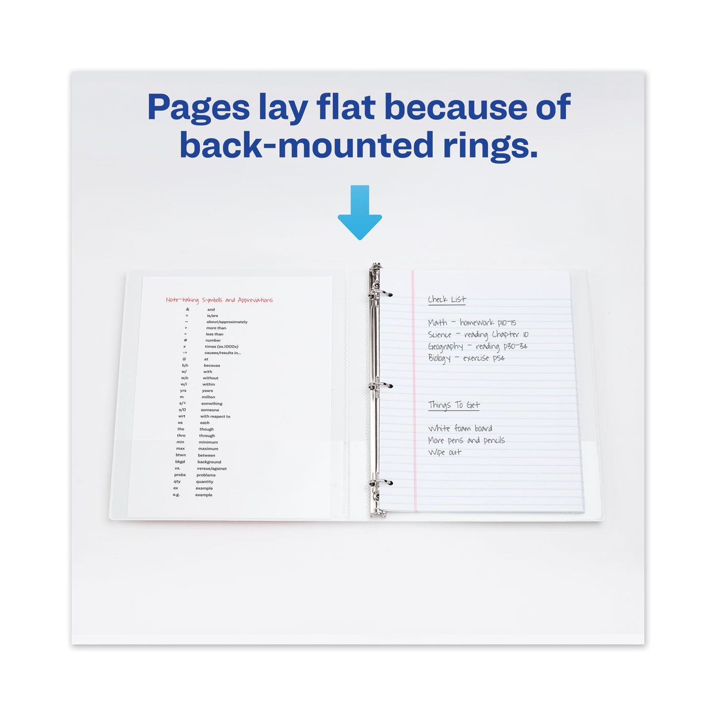 Avery Framed View Heavy-Duty Binders, 3 Rings, 1.5" Capacity, 11 x 8.5, White
