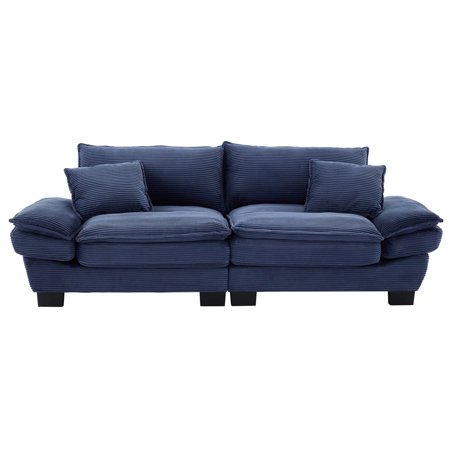 Corduroy Sofa  Couch Loveseat Sofa with Pillows