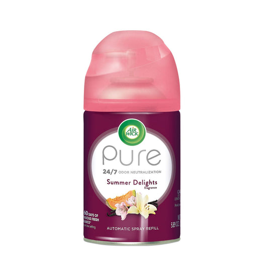 Air Wick Freshmatic Life Scents Ultra Refill, Summer Delights, 5.89 oz Aerosol Spray, 6/Carton