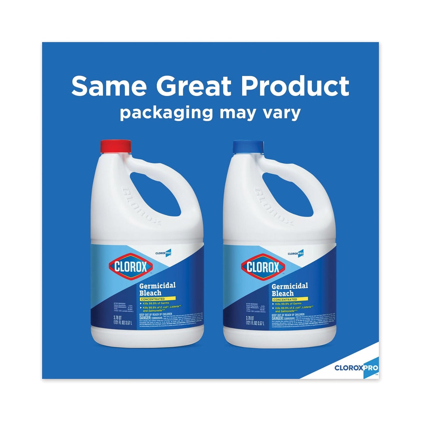 Clorox Concentrated Germicidal Bleach, Regular, 121 oz Bottle